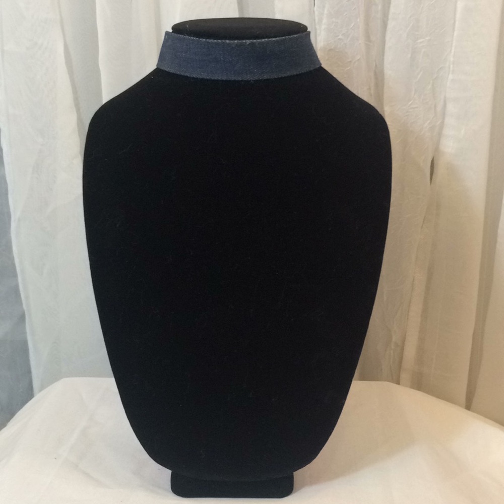 Denim Blue Jean Thick Choker ‘90s Inspired